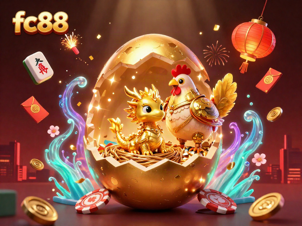 Experience thrilling gameplay with the fc88 golden dragon casino scene filled with poker chips and vibrant decorations.