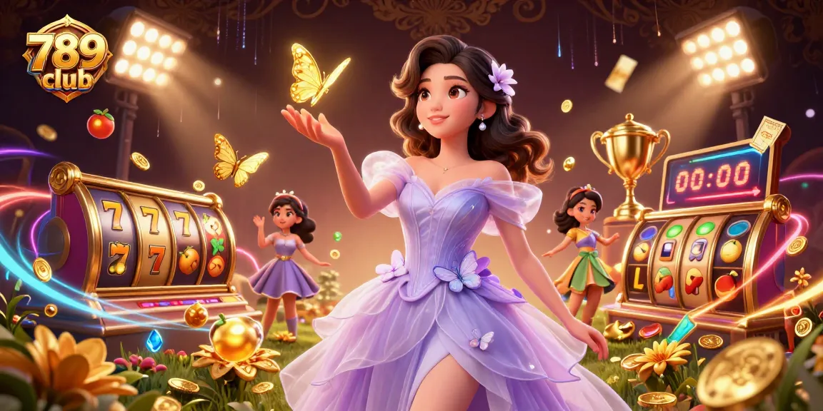 Play at 789 club while enjoying an enchanting casino experience amidst vibrant game elements.