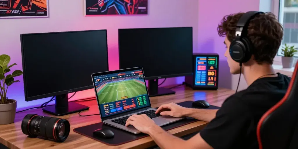 Exciting online gaming atmosphere showcasing SKY88 sports betting platform.