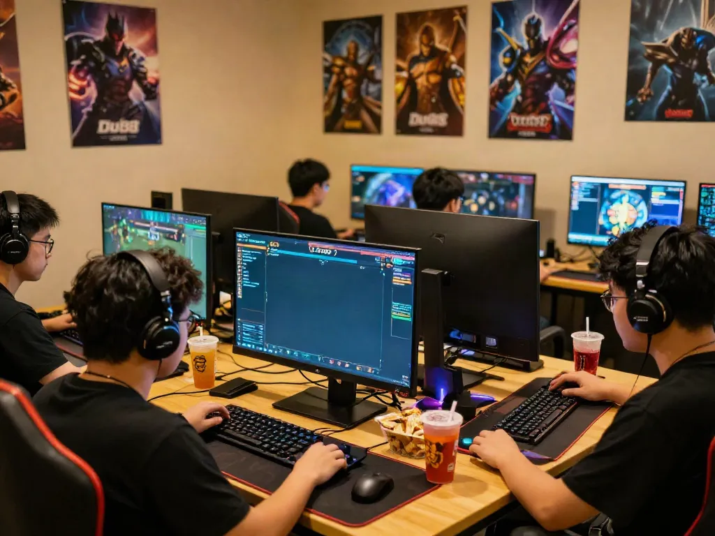 Competitive online gaming environment at du88 with vibrant displays and engaged players.
