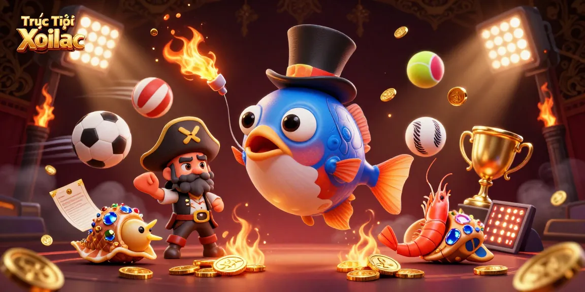 Betting excitement at Trực Tiếp Xoilac with dynamic sports elements and vibrant characters in a casino setting.