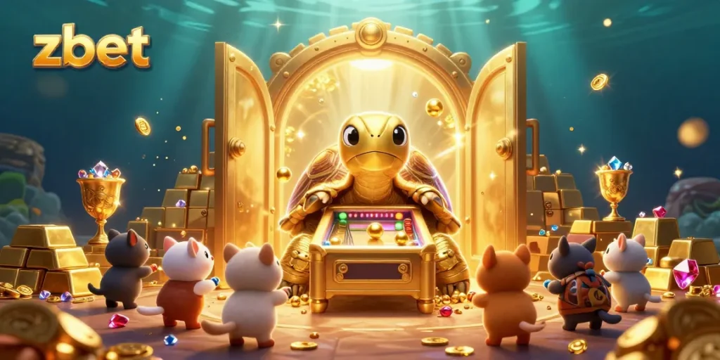 Experience thrilling gameplay at zbet with vibrant 3D casino characters and golden treasures.